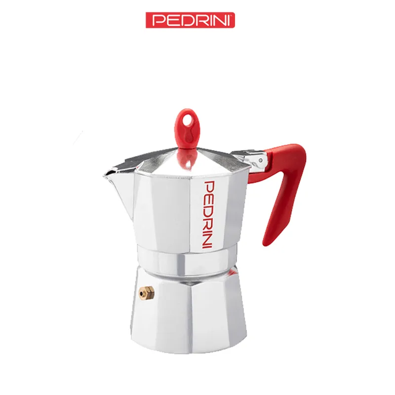 PEDRINI Kaffettiera 3 Tách - Đỏ