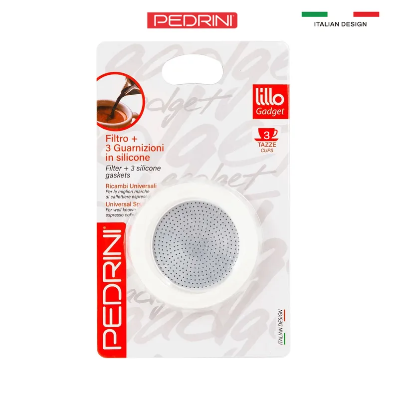 PEDRINI Kaffettiera 3 Cups - Red 10
