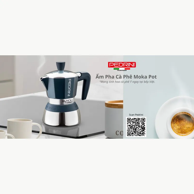 PEDRINI Kaffettiera 3 Cups - Red 12