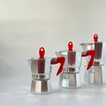 PEDRINI Kaffettiera 3 Tách - Đỏ 5