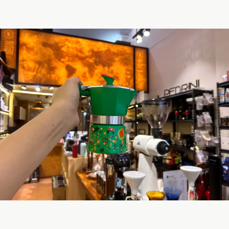 PEDRINI Frida Kahlo Coffee Maker 6 Cups - Green 11