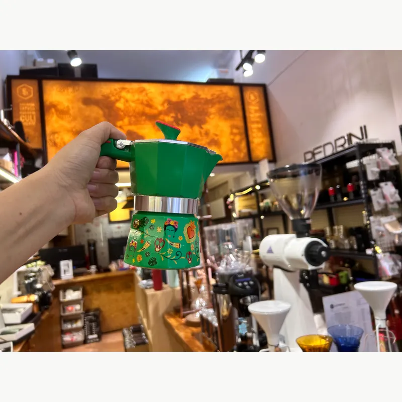 PEDRINI Frida Kahlo Coffee Maker 6 Cups - Green 5
