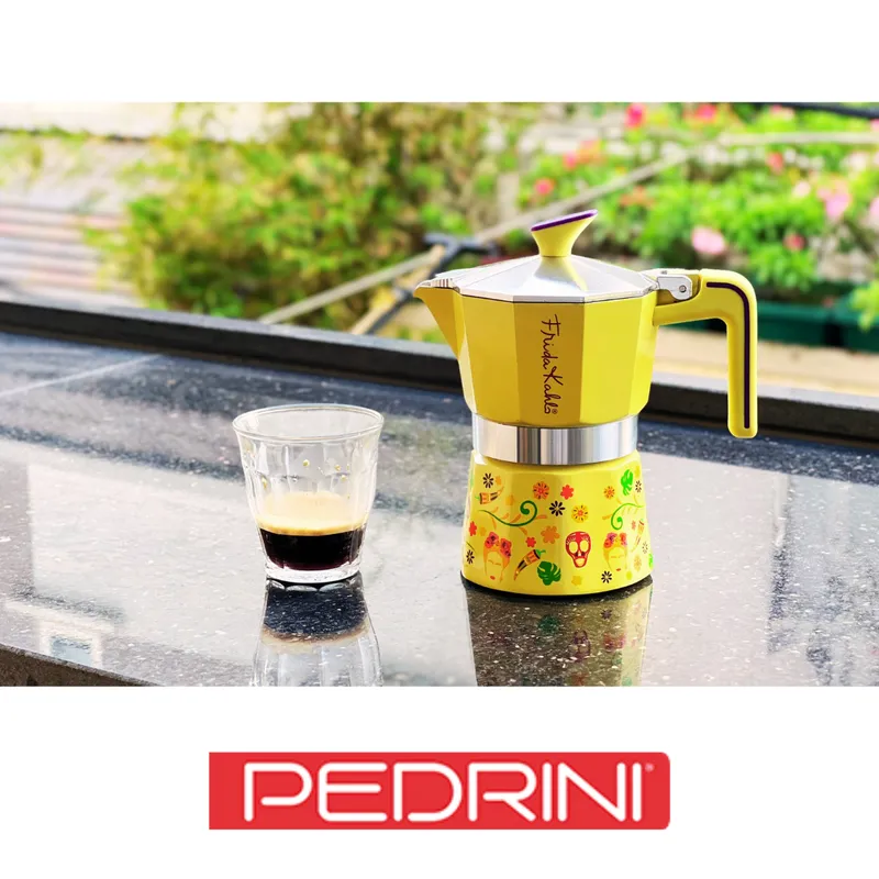 PEDRINI Frida Kahlo Coffee Maker 2 Cups - Yellow 12