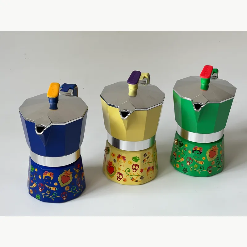 PEDRINI Frida Kahlo Coffee Maker 2 Cups - Yellow 3