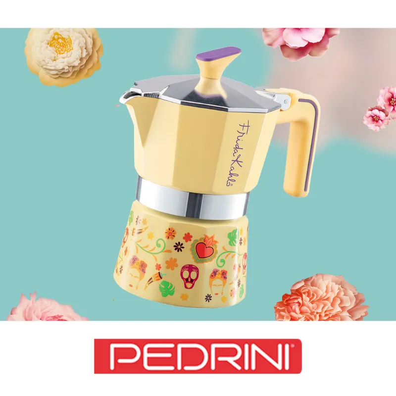 PEDRINI Frida Kahlo Coffee Maker 2 Cups - Yellow 4