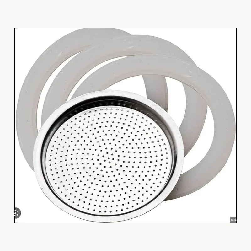 Combo 2x PEDRINI Bộ 3 Gioăng & 1 Lọc Thay Thế Kaffettiera Ấm Pha Cà Phê 2 Tách 9