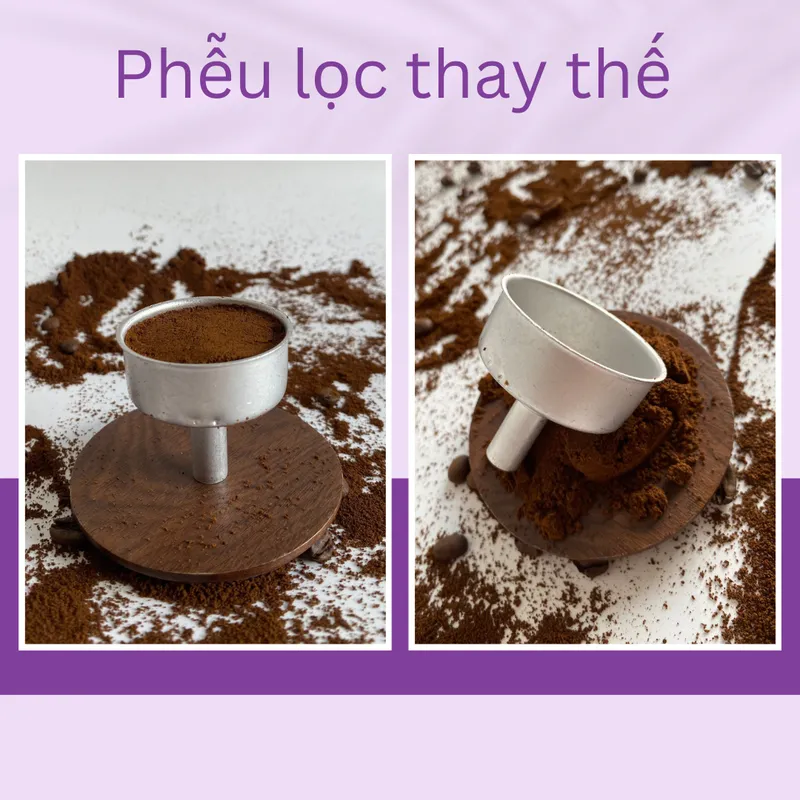 Combo 2x PEDRINI Phễu Thay Thế Kaffettiera Ấm Pha Cà Phê 6 Tách 12