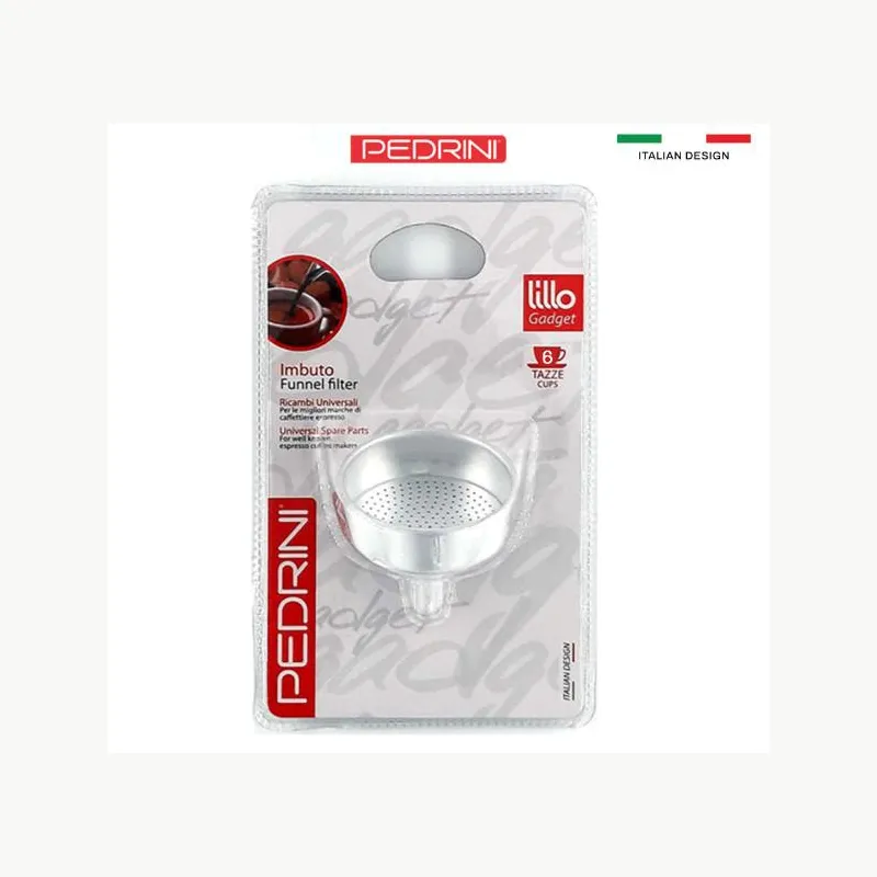 Combo 2x PEDRINI Phễu Thay Thế Kaffettiera Ấm Pha Cà Phê 6 Tách 9