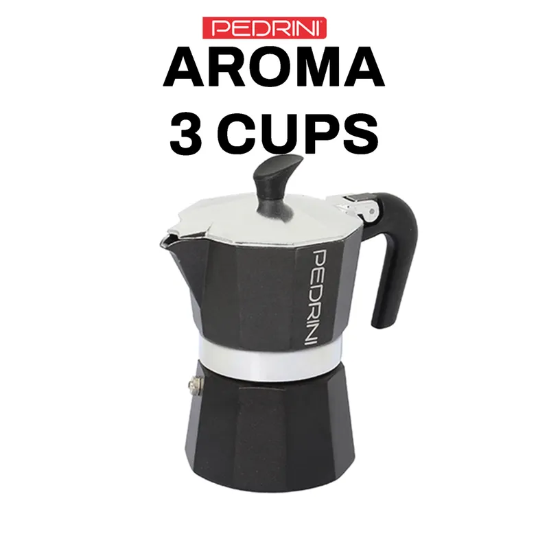 PEDRINI Aroma Coffee Maker 3 Cups - Black 10