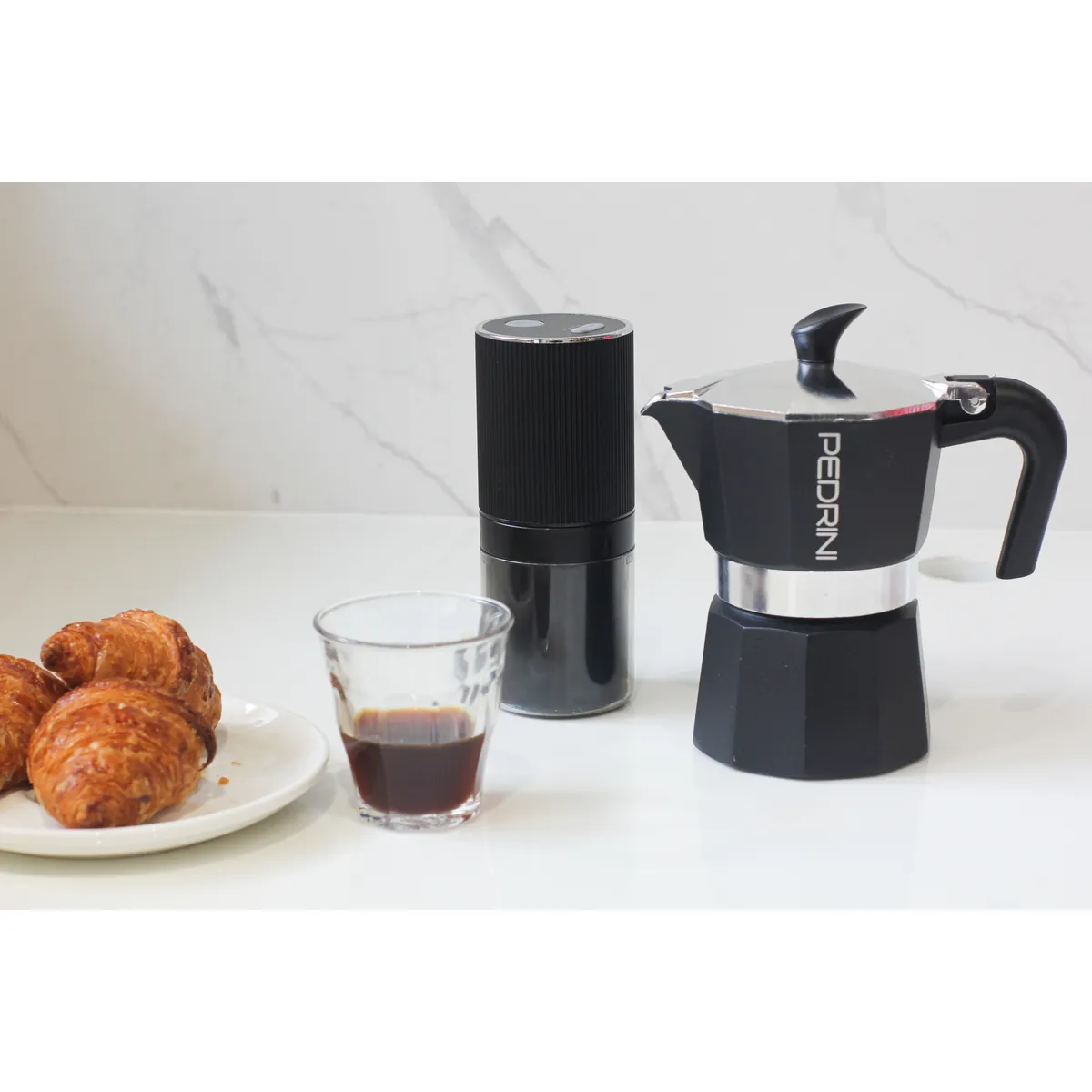 PEDRINI Aroma Ấm Pha Cà Phê 6 Tách - Đen