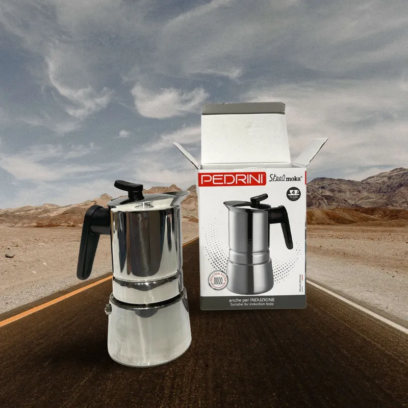 PEDRINI Coffee Maker 4 Cups Stainless Steel - Silvery 14