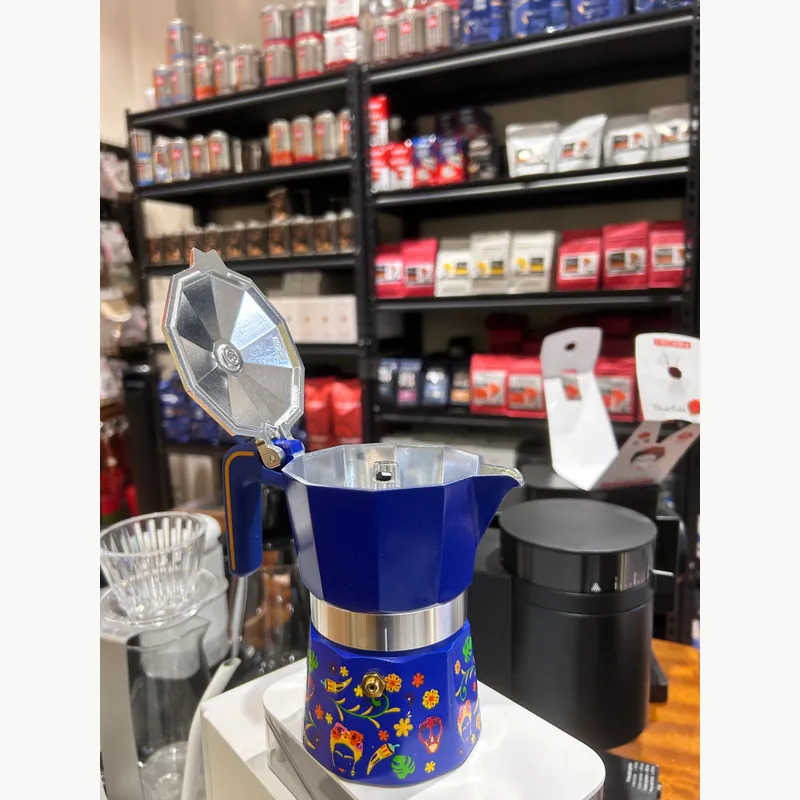 PEDRINI Frida Kahlo Coffee Maker 3 Cups - Blue 4
