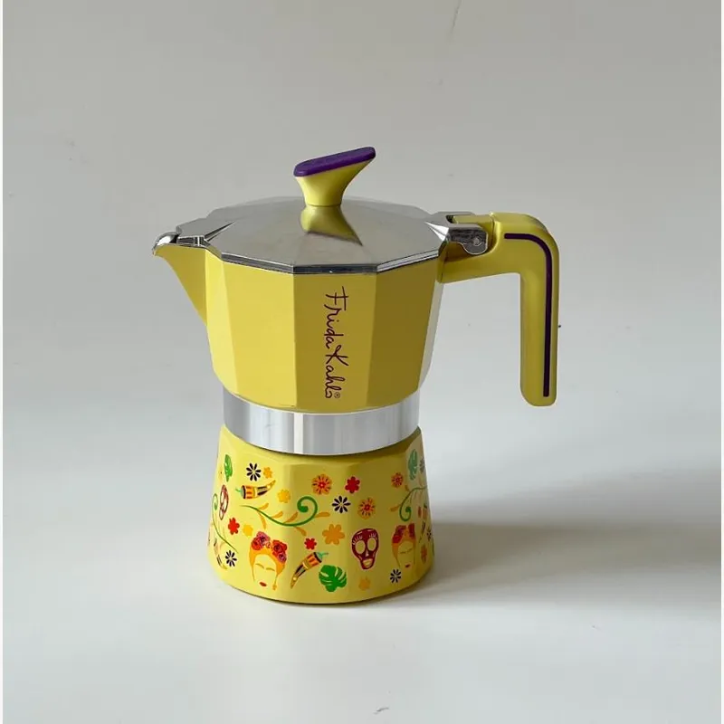 PEDRINI Frida Kahlo Coffee Maker 3 Cups - Yellow 2