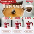 PEDRINI Infinity Passion Ấm Pha Cà Phê 2 Tách - Đỏ 11