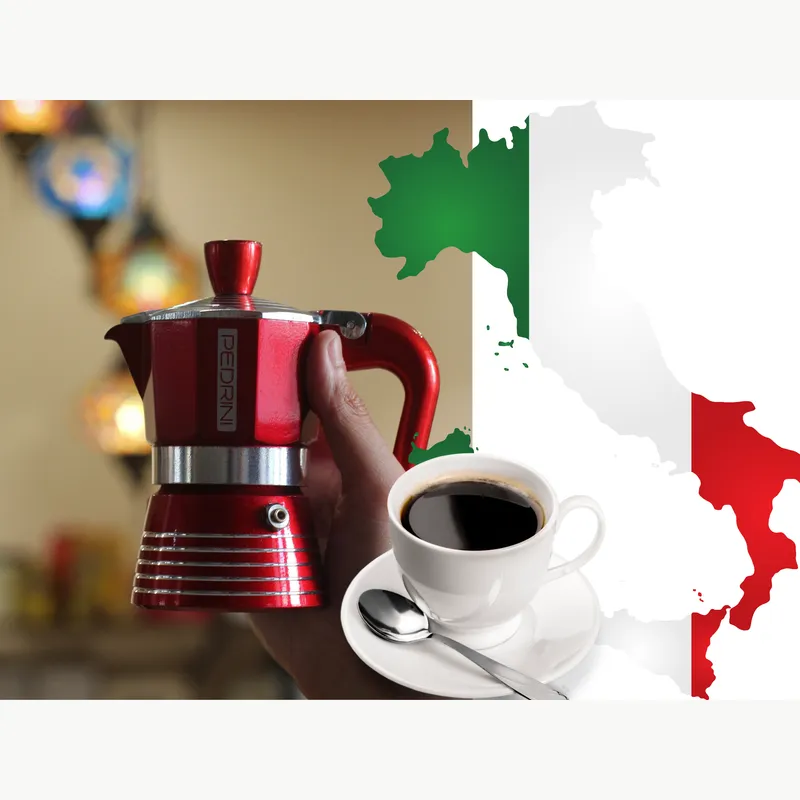 PEDRINI Infinity Passion Coffee Maker 2 Cups - Red 12