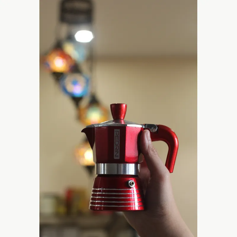 PEDRINI Infinity Passion Coffee Maker 2 Cups - Red 7