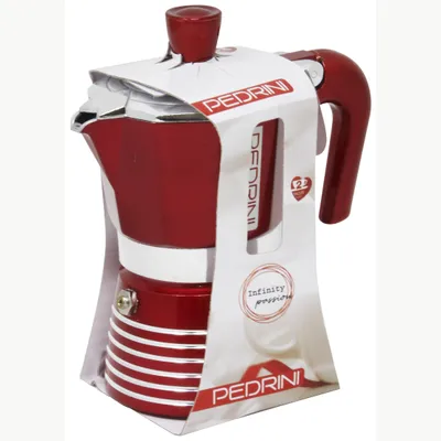PEDRINI Infinity Passion Ấm Pha Cà Phê 3 Tách - Đỏ