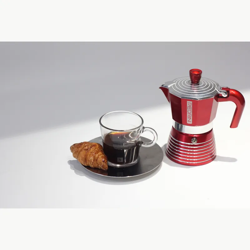 PEDRINI Infinity Passion Coffee Maker 3 Cups - Red 8
