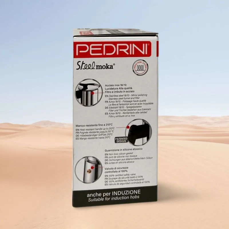 PEDRINI Infinity Passion Coffee Maker 6 Cups - Red 11