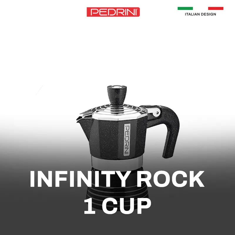 PEDRINI Infinity Rock Ấm Pha Cà Phê 1 Tách - Đen 6