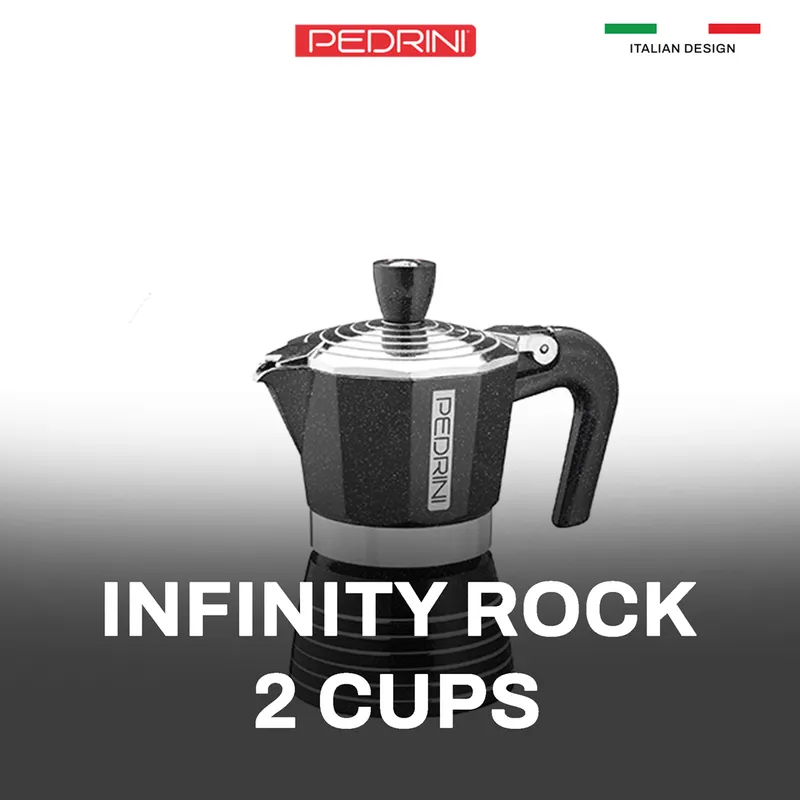PEDRINI Infinity Rock Ấm Pha Cà Phê 2 Tách - Đen 13