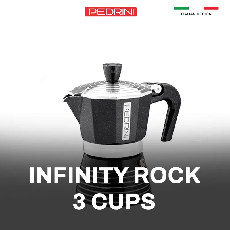PEDRINI Infinity Rock Ấm Pha Cà Phê 3 Tách - Đen 11