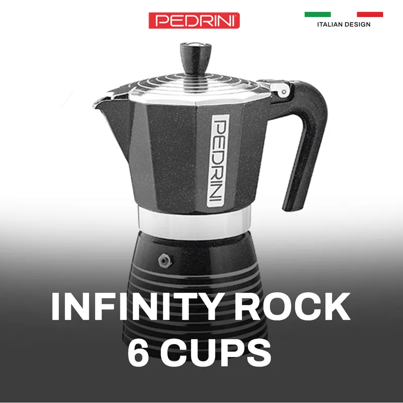 PEDRINI Infinity Rock Coffee Maker 6 Cups - Black 12