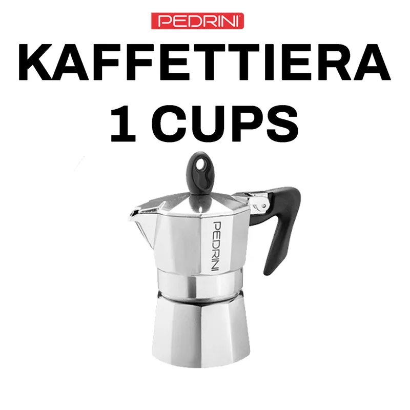 PEDRINI Kaffettiera Ấm Pha Cà Phê 1 Tách - Đen 10