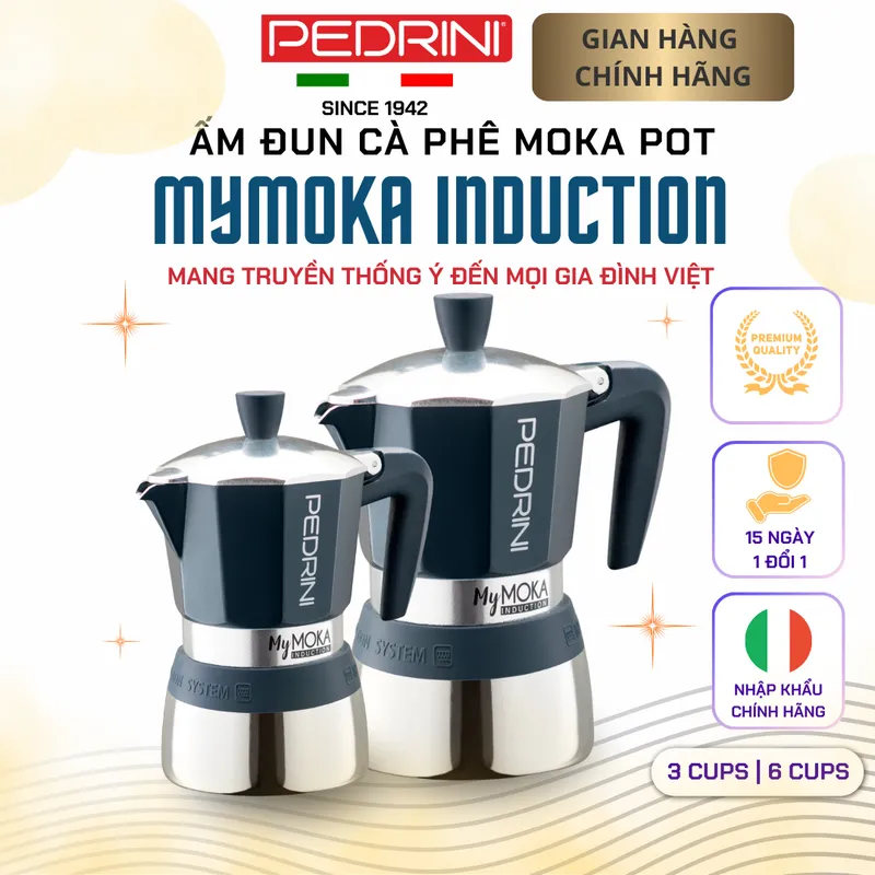 PEDRINI Kaffettiera Coffee Maker 1 Cup - Red 13