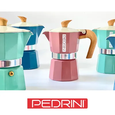 PEDRINI Kaffettiera Ấm Pha Cà Phê 2 Tách - Đen