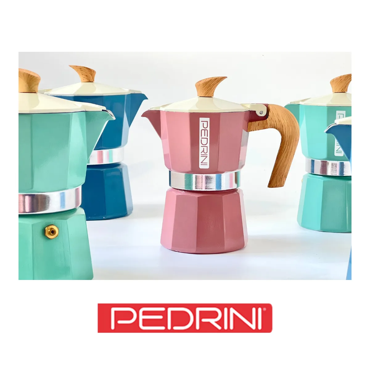 PEDRINI Kaffettiera Ấm Pha Cà Phê 2 Tách - Đen