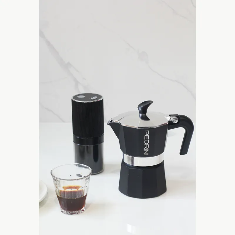 PEDRINI Kaffettiera Ấm Pha Cà Phê 2 Tách - Đen 5