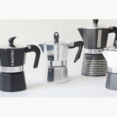 PEDRINI Kaffettiera Ấm Pha Cà Phê 3 Tách - Đen