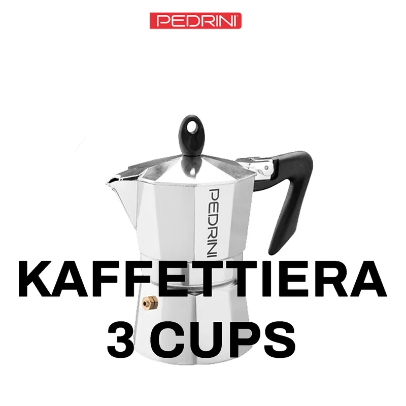 PEDRINI Kaffettiera Coffee Maker 3 Cups - Black 15