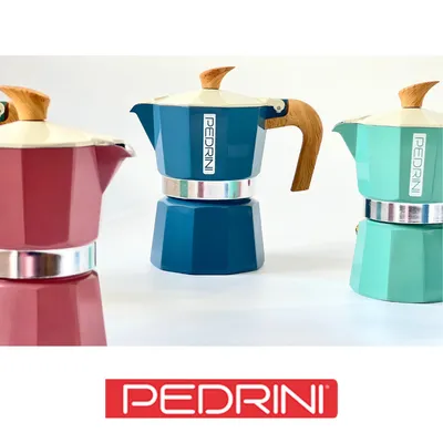 PEDRINI Kaffettiera Ấm Pha Cà Phê 6 Tách - Đen