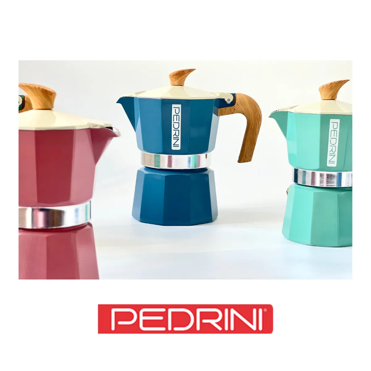 PEDRINI Kaffettiera Ấm Pha Cà Phê 6 Tách - Đen