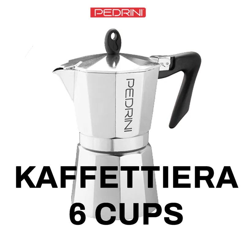 PEDRINI Kaffettiera Ấm Pha Cà Phê 6 Tách - Đen 13