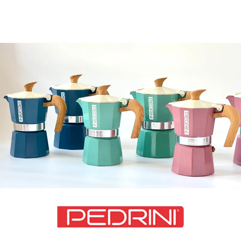 PEDRINI Kaffettiera Coffee Maker 6 Cups - Red 11