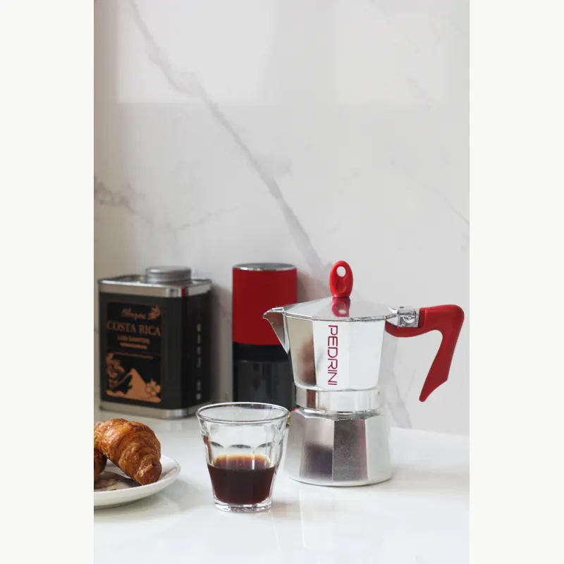 PEDRINI Kaffettiera Coffee Maker 6 Cups - Red 13