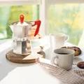 PEDRINI Kaffettiera Ấm Pha Cà Phê 6 Tách - Đỏ 2
