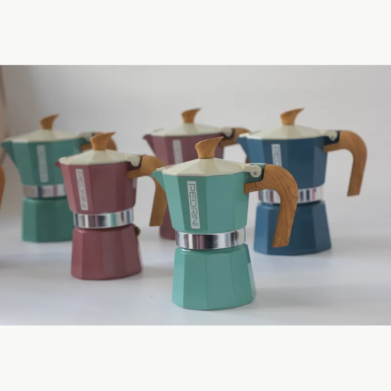 PEDRINI MyMoka Color Ấm Pha Cà Phê 2 Tách - Xanh Lá Vintage 2