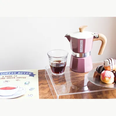 PEDRINI MyMoka Color Ấm Pha Cà Phê 2 Tách - Hồng Vintage