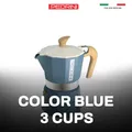 PEDRINI MyMoka Color Ấm Pha Cà Phê 3 Tách - Xanh Vintage 9