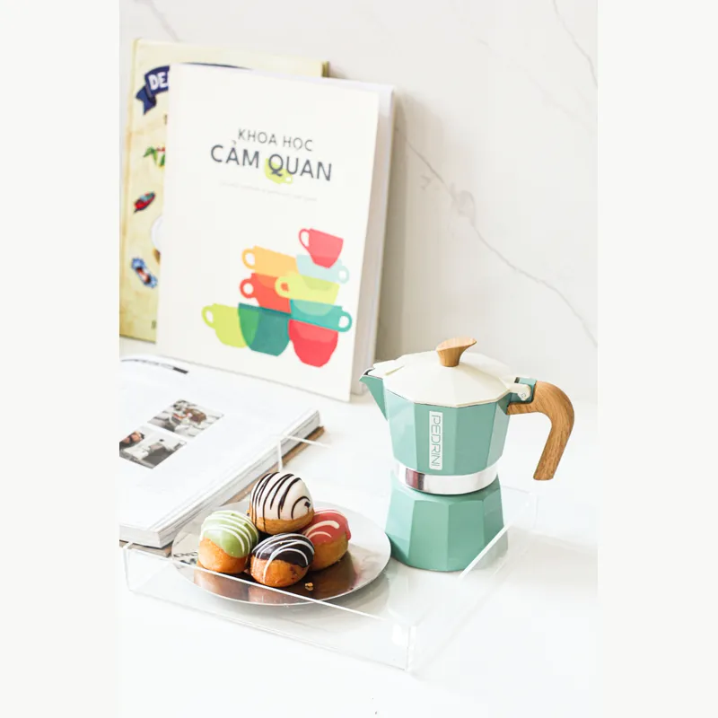 PEDRINI MyMoka Color Ấm Pha Cà Phê 3 Tách - Xanh Lá Vintage 13