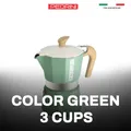 PEDRINI MyMoka Color Ấm Pha Cà Phê 3 Tách - Xanh Lá Vintage 15