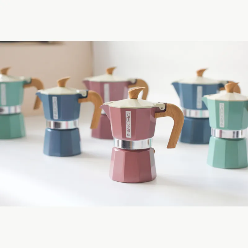 PEDRINI MyMoka Color Ấm Pha Cà Phê 3 Tách - Xanh Lá Vintage 7
