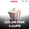 PEDRINI MyMoka Color Ấm Pha Cà Phê 3 Tách - Hồng Vintage 12