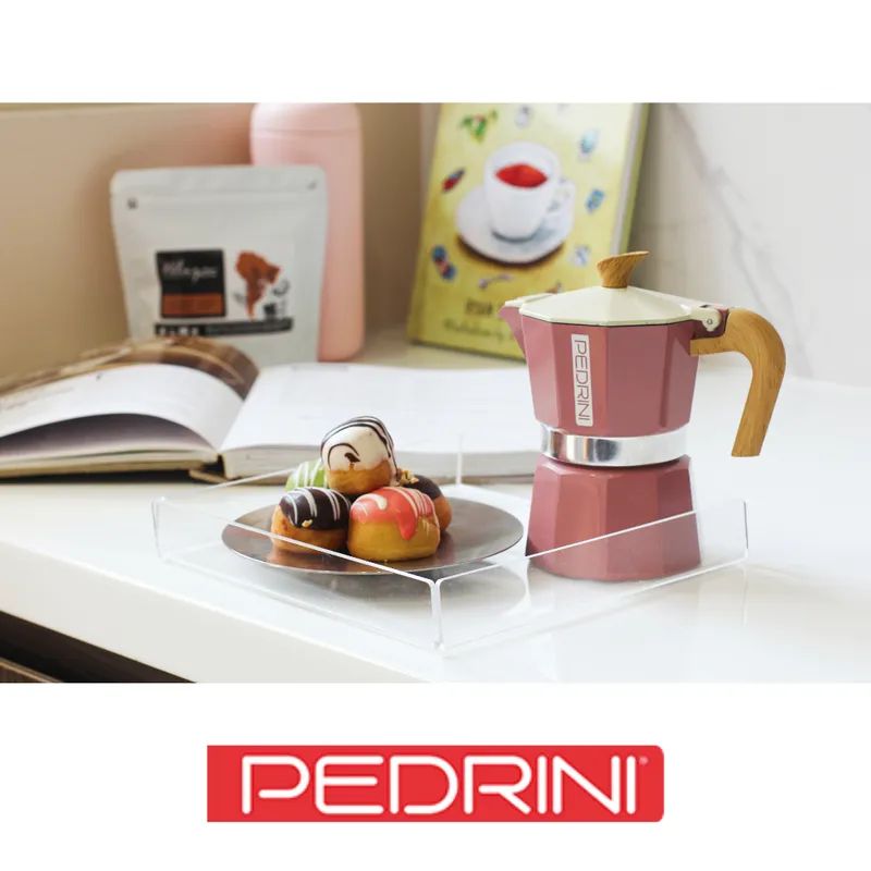 PEDRINI MyMoka Color Ấm Pha Cà Phê 3 Tách - Hồng Vintage 13