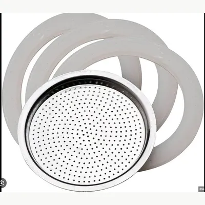 PEDRINI Bộ 3 Gioăng & 1 Lọc Thay Thế Kaffettiera Ấm Pha Cà Phê 2 Tách