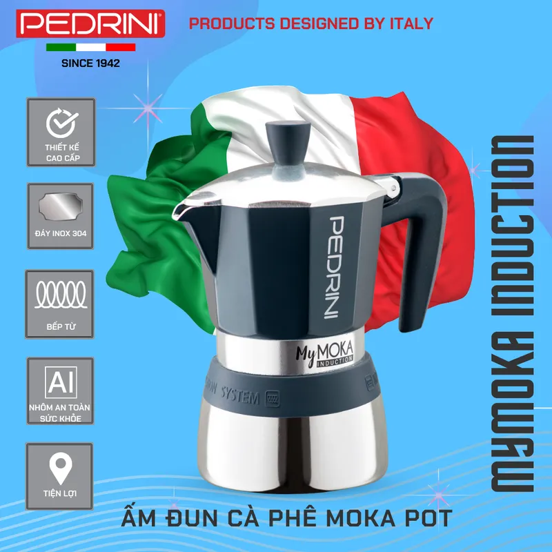 PEDRINI Replacement 3 Gaskets & 1 Filter Kaffettiera Coffee Maker 3 Cups 13